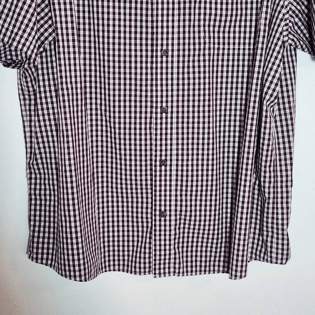 RedHead Burgundy Plaid Short Sleeve Button Down Shirt NWOT Size 2XL