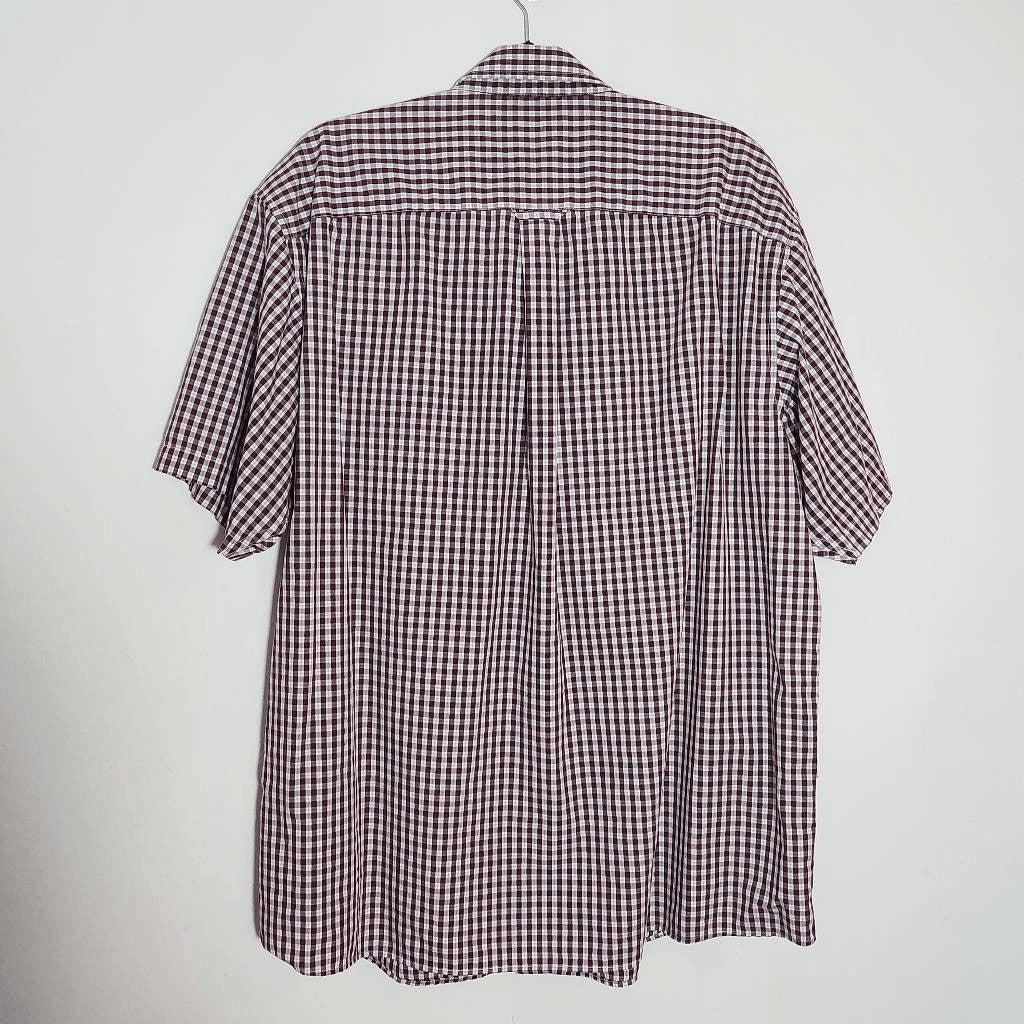 RedHead Burgundy Plaid Short Sleeve Button Down Shirt NWOT Size 2XL