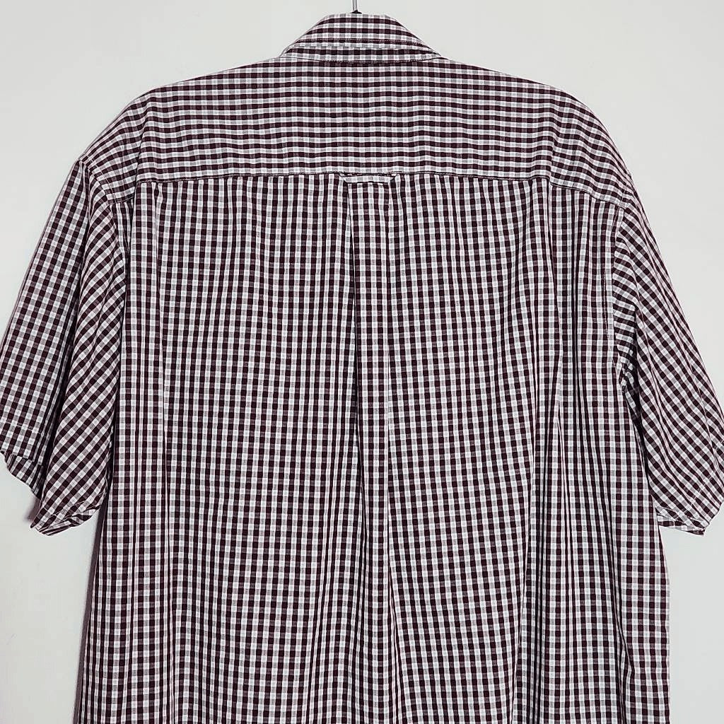 RedHead Burgundy Plaid Short Sleeve Button Down Shirt NWOT Size 2XL