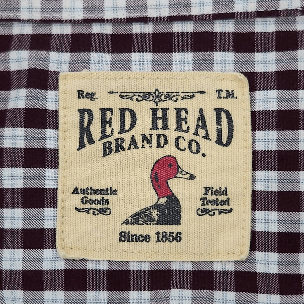 RedHead Burgundy Plaid Short Sleeve Button Down Shirt NWOT Size 2XL