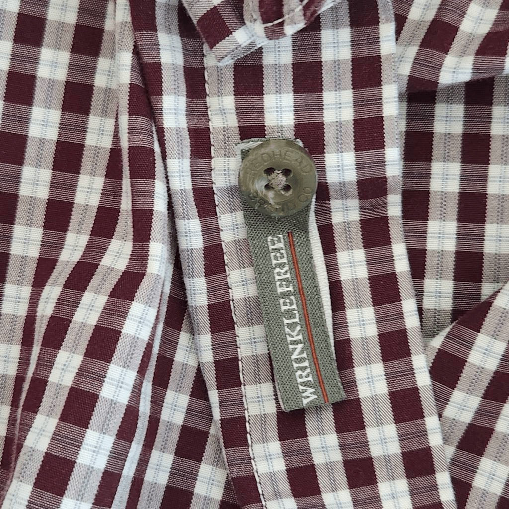 RedHead Burgundy Plaid Short Sleeve Button Down Shirt NWOT Size 2XL