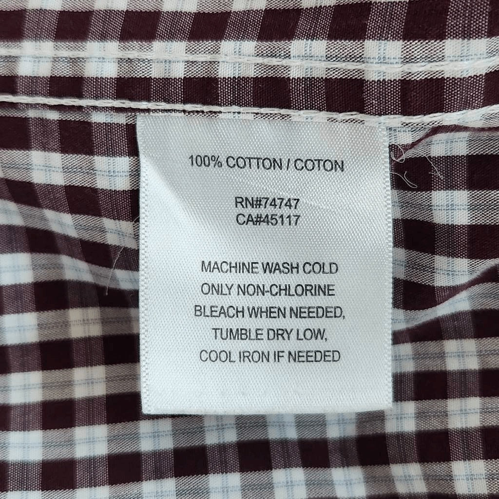 RedHead Burgundy Plaid Short Sleeve Button Down Shirt NWOT Size 2XL