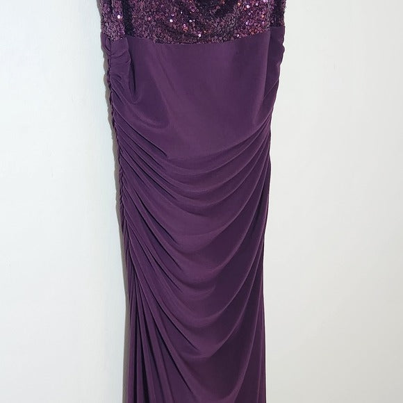 Lauren Ralph Lauren Sleeveless Purple Formal Dress with Sequin Top Size 12