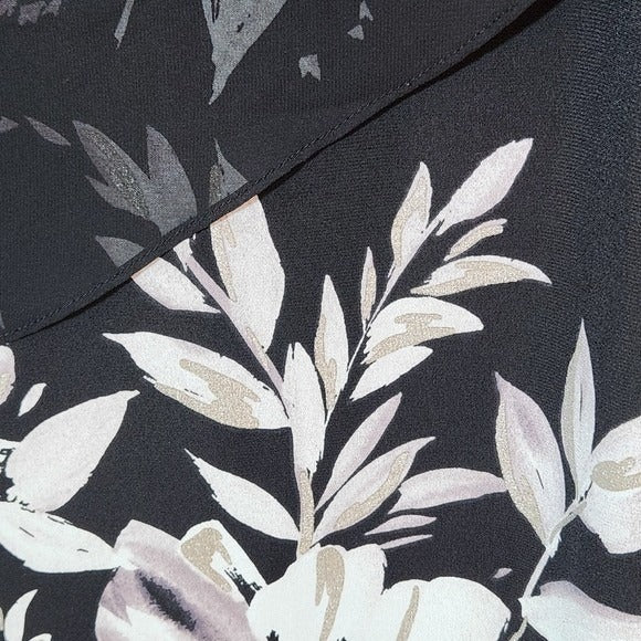 Ignite Evenings Black Floral Cocktail Dress Size 18W Wedding Guest Dress