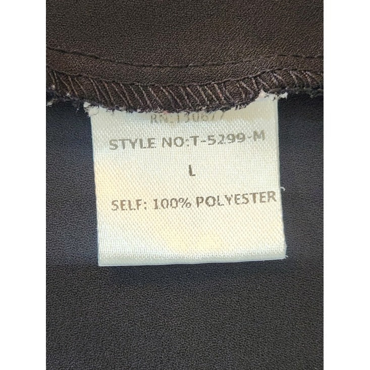 Strut & Bolt Black Embroidered Long Sleeve Blouse Size Large