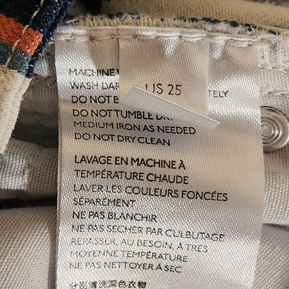 BDG Navy Striped High-Rise Mom Jeans Size 25 Tapered Striped Jeans