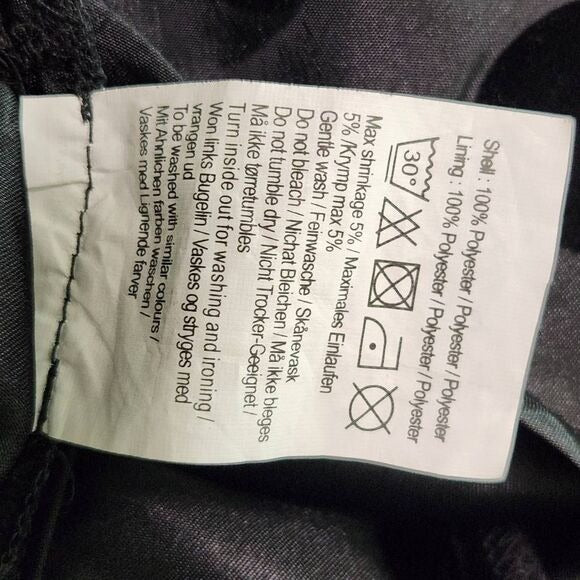 Vila Black Polka Dot Mini Skirt Size Medium Black Velvet Polka Dot Flirty Skirt