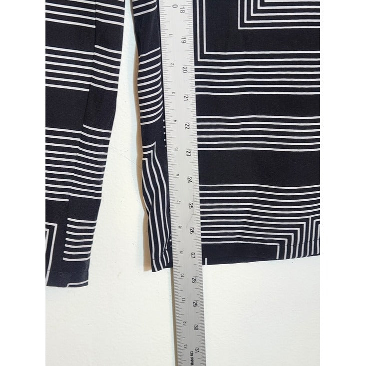 Messini Black and White Geometric Wide Leg Pull On Pants Size 3X NWT