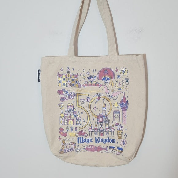 Walt Disney 50 Anniversary Magic Kingdom Starbucks Been There Series Canvas Bag
