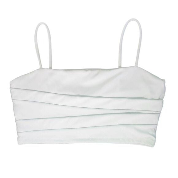 Olivaceous White Cropped Tank Top Size Medium White Crop Top New