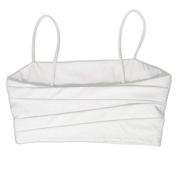 Olivaceous White Cropped Tank Top Size Medium White Crop Top New