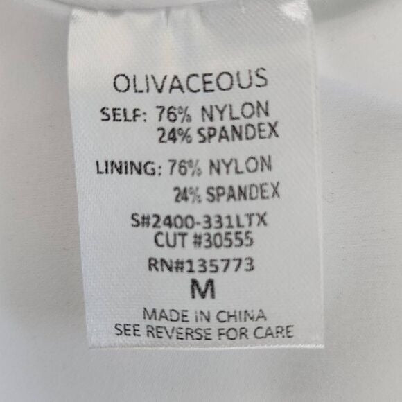 Olivaceous White Cropped Tank Top Size Medium White Crop Top New