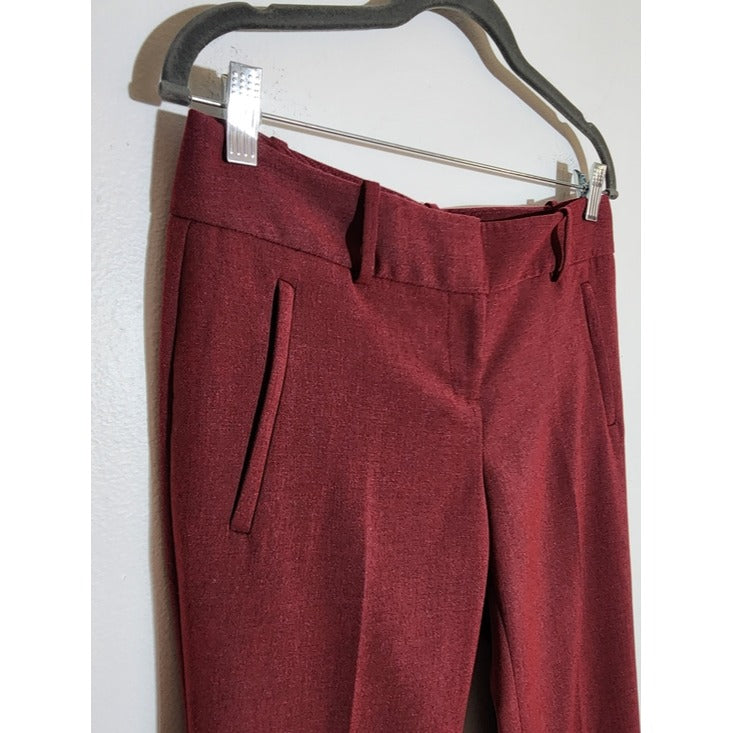 The Limited Burgundy Ankle Pants with Zippered Pockets Size 4