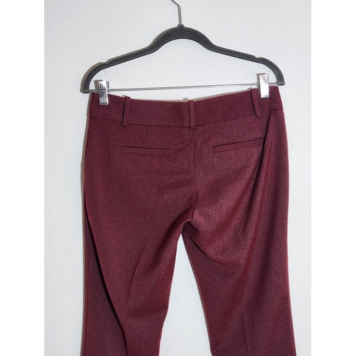 The Limited Burgundy Ankle Pants with Zippered Pockets Size 4