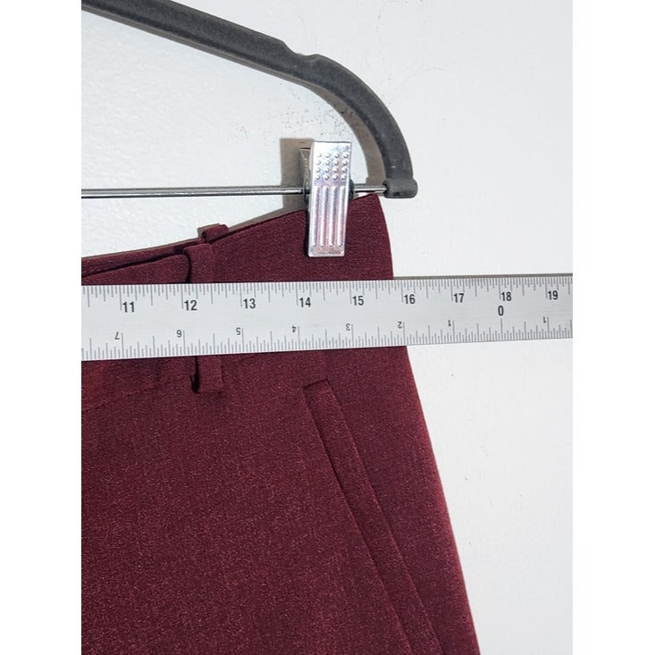 The Limited Burgundy Ankle Pants with Zippered Pockets Size 4