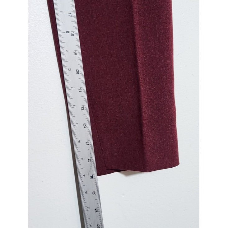The Limited Burgundy Ankle Pants with Zippered Pockets Size 4