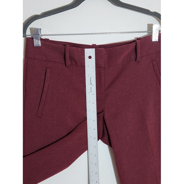 The Limited Burgundy Ankle Pants with Zippered Pockets Size 4