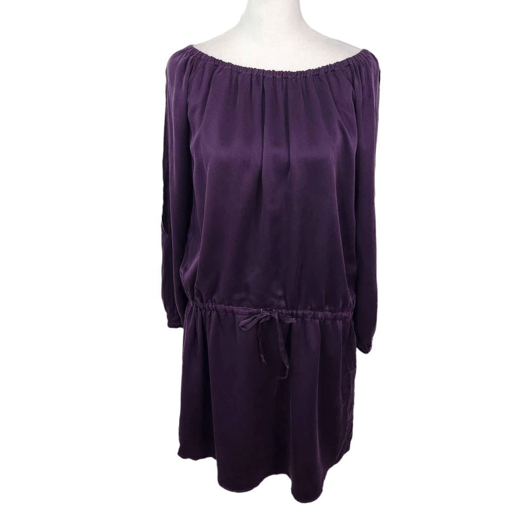 Chaser Purple Mini Dress with Drawstring Waist NWT Size Medium