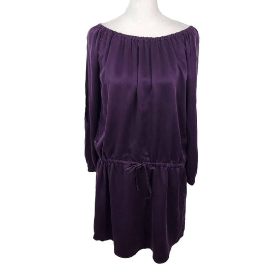 Chaser Purple Mini Dress with Drawstring Waist NWT Size Medium