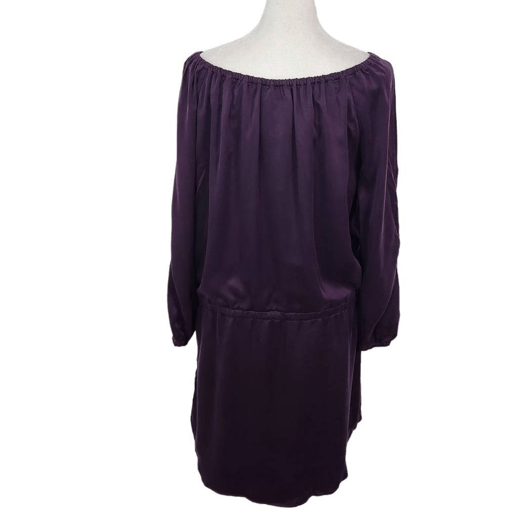 Chaser Purple Mini Dress with Drawstring Waist NWT Size Medium
