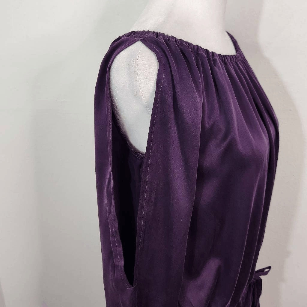 Chaser Purple Mini Dress with Drawstring Waist NWT Size Medium