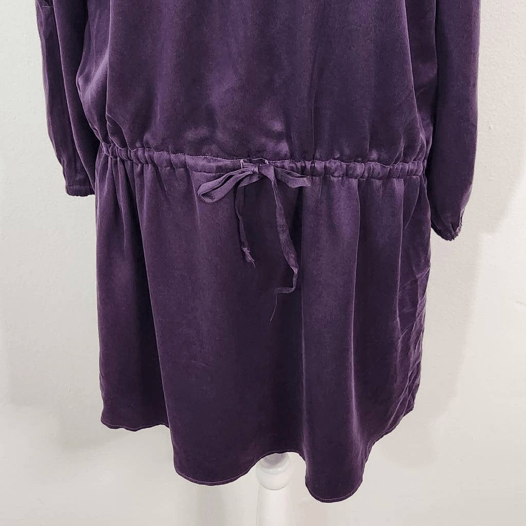 Chaser Purple Mini Dress with Drawstring Waist NWT Size Medium