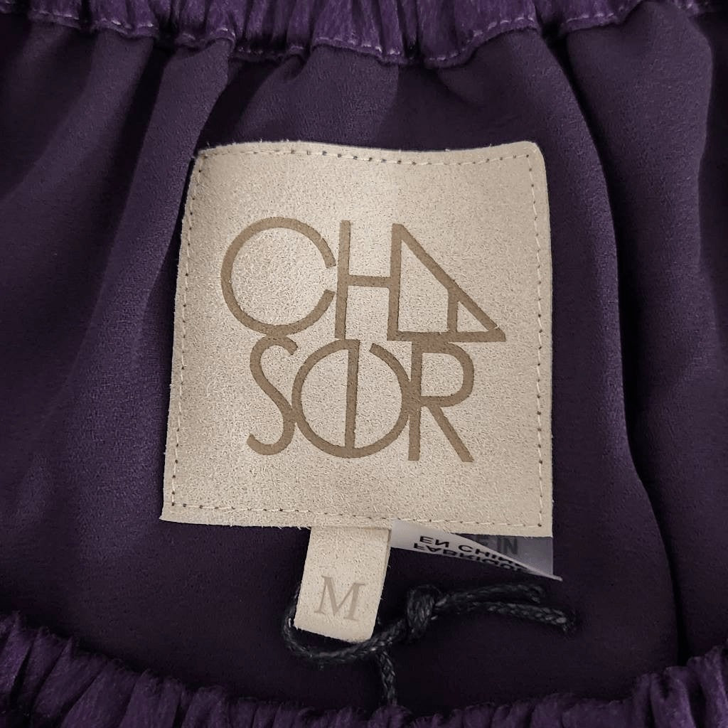 Chaser Purple Mini Dress with Drawstring Waist NWT Size Medium