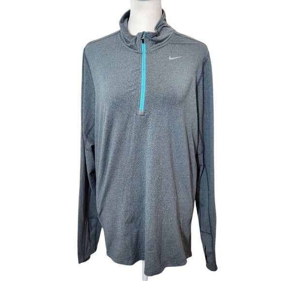 Nike Gray Quarter-Zip Pullover Size Small Nike Women's Gray Running Pullover