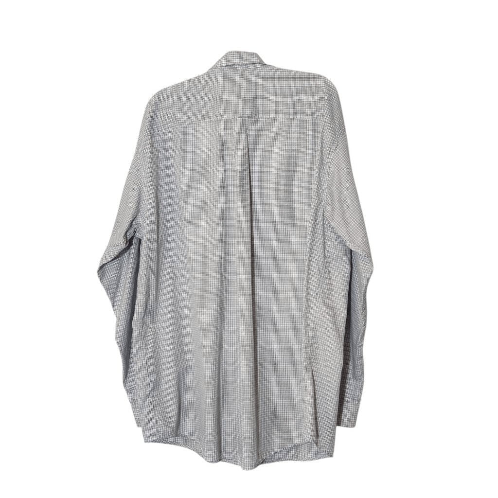 Cinch White and Black Check Button-Down Shirt Size XXL Long Sleeve Dress Shirt