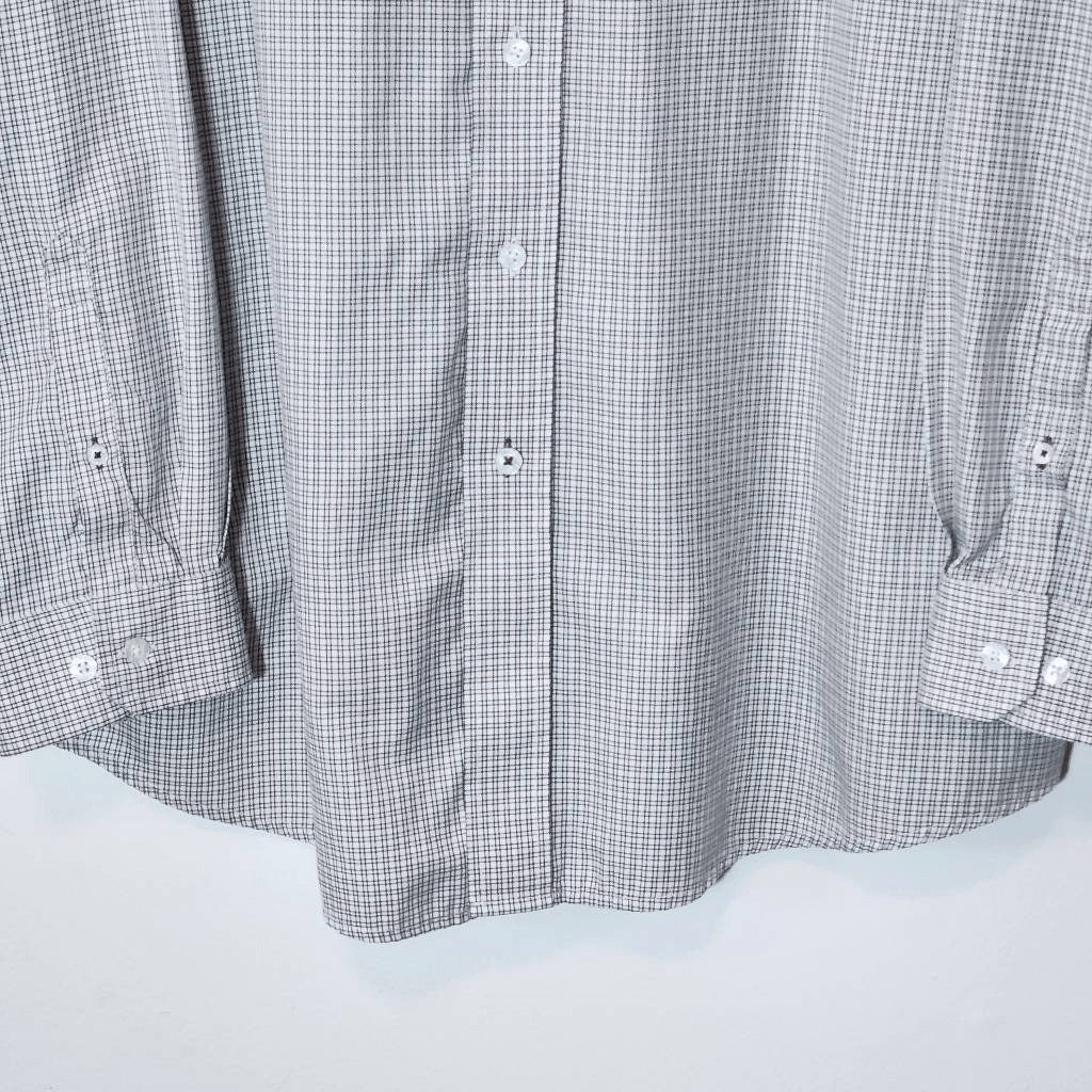 Cinch White and Black Check Button-Down Shirt Size XXL Long Sleeve Dress Shirt