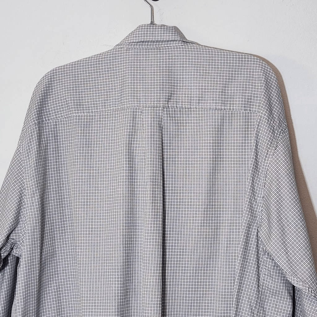 Cinch White and Black Check Button-Down Shirt Size XXL Long Sleeve Dress Shirt