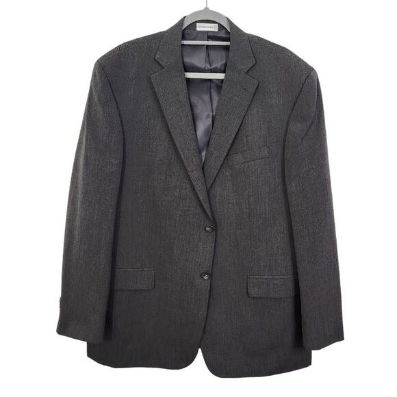 Geoffrey Beene Gray Sport Coat Size 46R Gray Wedding Guest Blazer