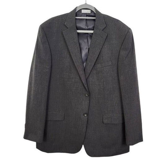 Geoffrey Beene Gray Sport Coat Size 46R Gray Wedding Guest Blazer