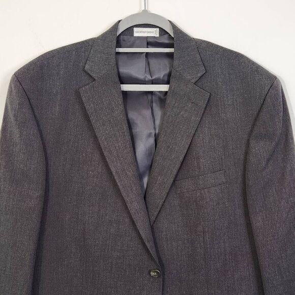 Geoffrey Beene Gray Sport Coat Size 46R Gray Wedding Guest Blazer