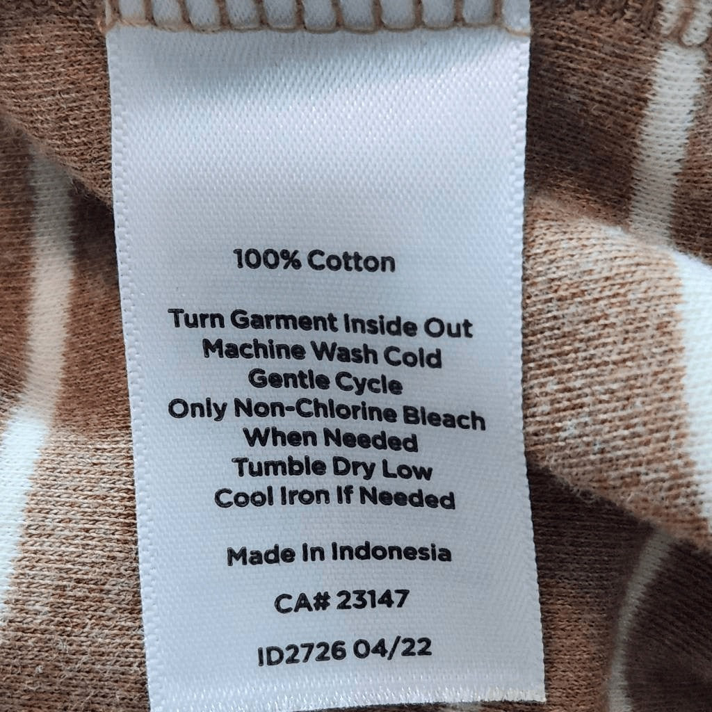 Haven Well Within Brown Striped Knit Top Size Large Brown and White Stripe Top