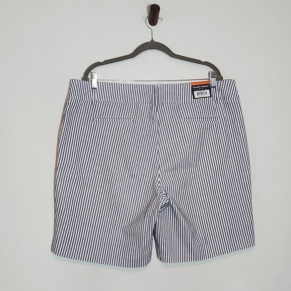 Hilary Radley Navy and White Striped Bermuda Shorts NWT Size XXL Pull-on Shorts