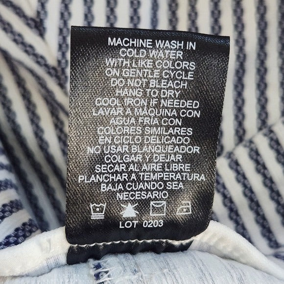 Hilary Radley Navy and White Striped Bermuda Shorts NWT Size XXL Pull-on Shorts