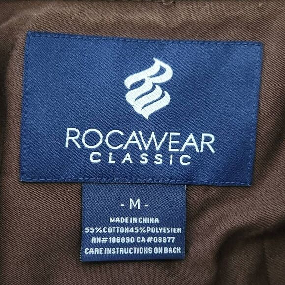 Rocawear Brown and Yellow Plaid Short Sleeve Button-Down Shirt Size Medium