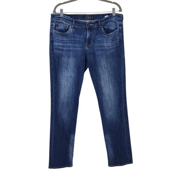 Lucky Brand Distressed Straight Leg Women's Jeans Size 12 Distressed Denim