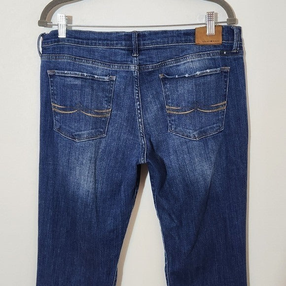 Lucky Brand Distressed Straight Leg Women's Jeans Size 12 Distressed Denim