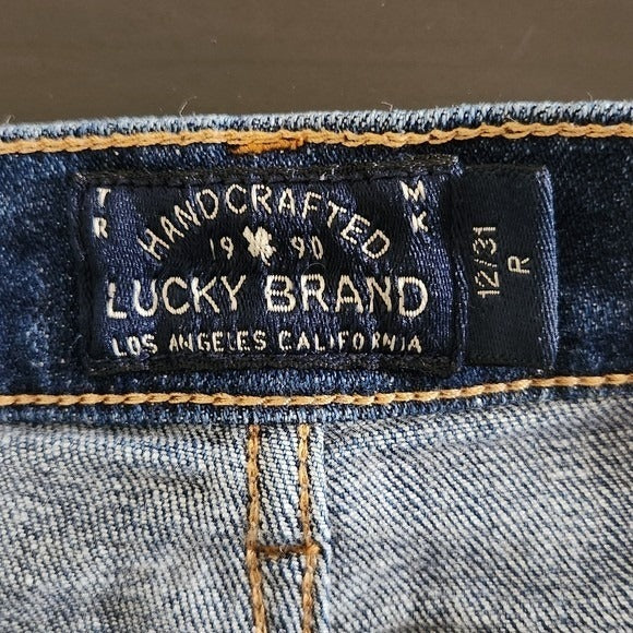 Lucky Brand Distressed Straight Leg Women's Jeans Size 12 Distressed Denim