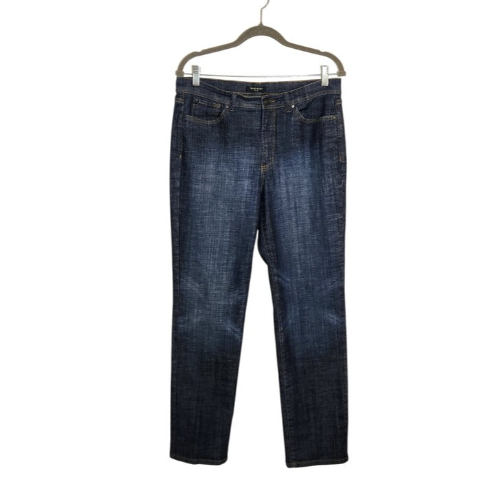 Nine West Womens Dark Wash Straight Leg Jeans Size 10