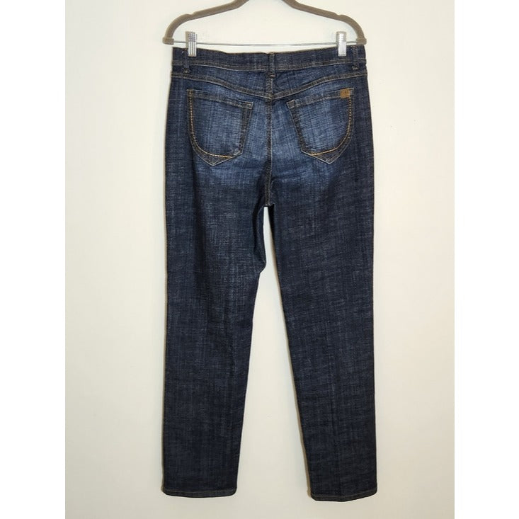 Nine West Womens Dark Wash Straight Leg Jeans Size 10