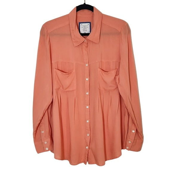 Style & Co. Coral Button-Up Tunic Size 1X
