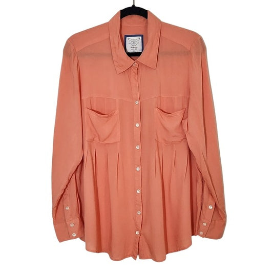 Style & Co. Coral Button-Up Tunic Size 1X