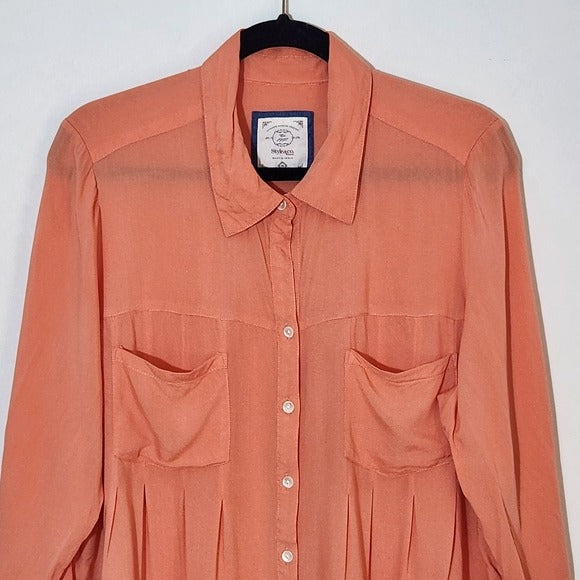 Style & Co. Coral Button-Up Tunic Size 1X