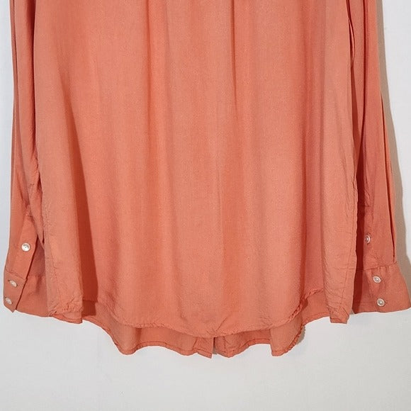 Style & Co. Coral Button-Up Tunic Size 1X
