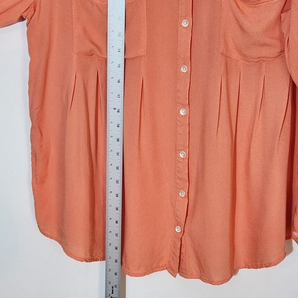 Style & Co. Coral Button-Up Tunic Size 1X