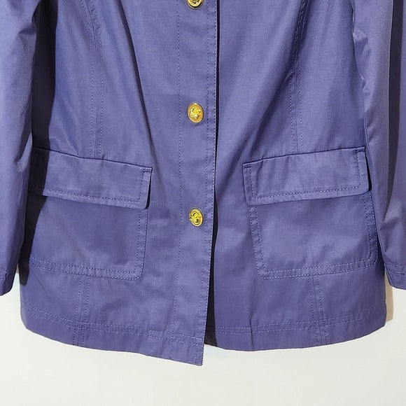 Isaac Mizrahi Purple Jacket with Gold-tone Buttons Size Small