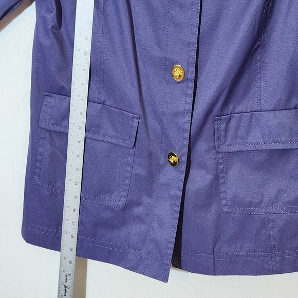 Isaac Mizrahi Purple Jacket with Gold-tone Buttons Size Small